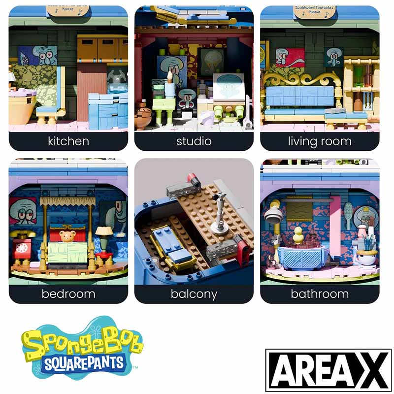 لگو خانه اختاپوس باب اسفنجی 1655 قطعه مدل Area-X Squidward Tentacles's House AB0078